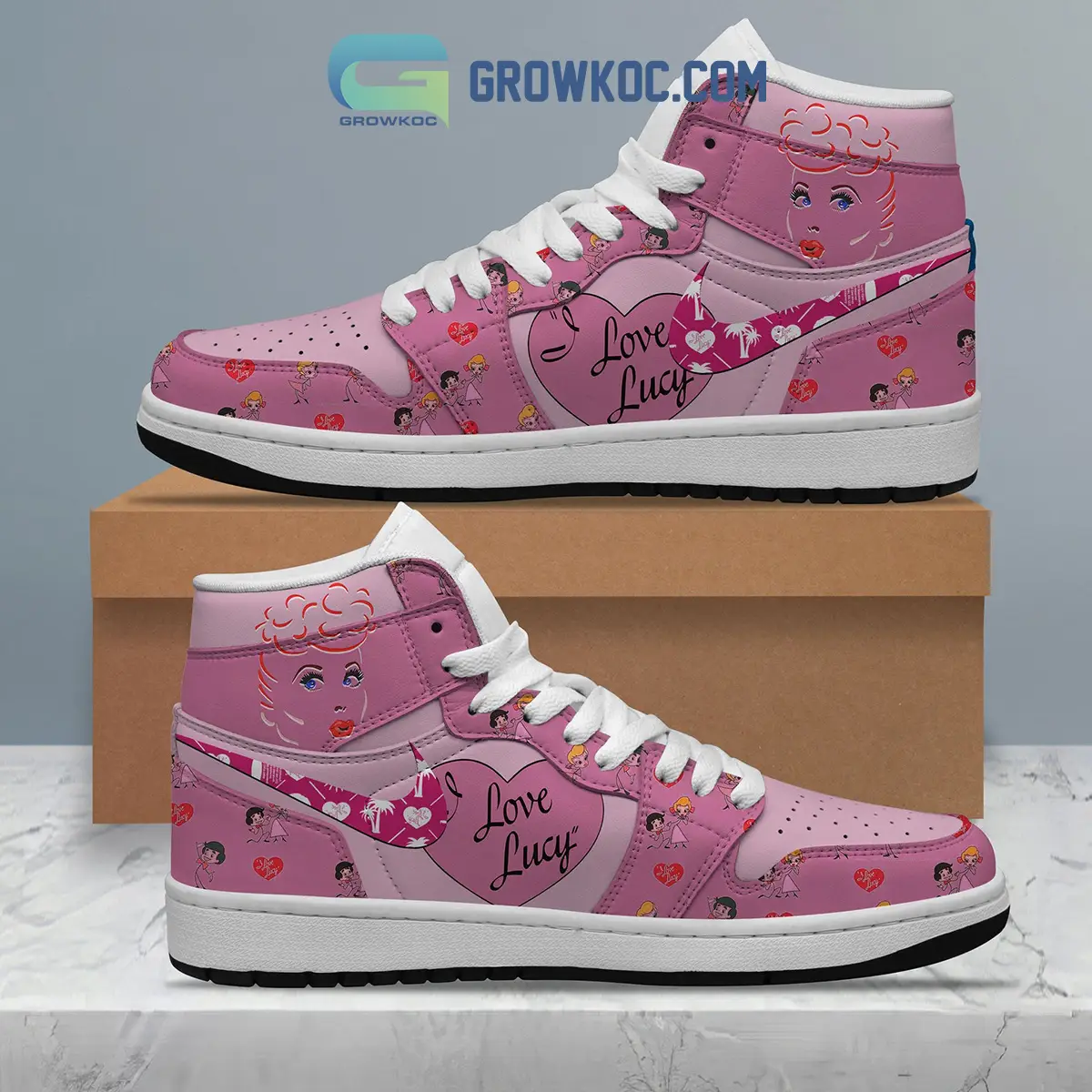 I Love Lucy Valentine Air Jordan 1 Shoes