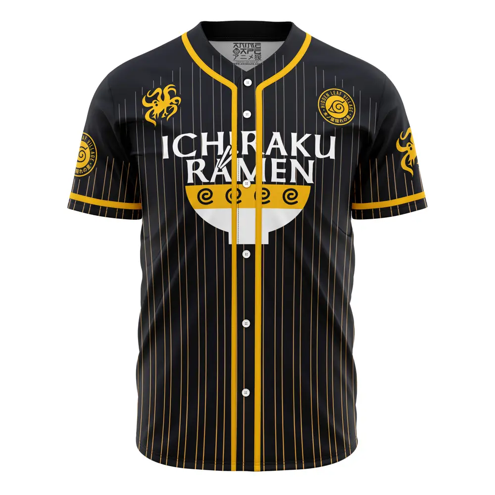 Ichiraku Ramen Baseball Jersey - Anime-Inspired Casual Wear For Fans