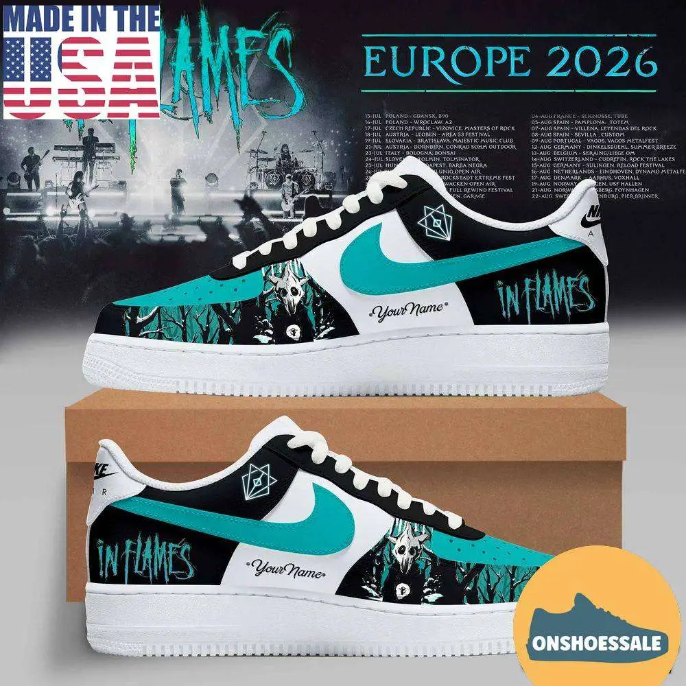 In Flames Europe Tour Merch AF1 Sneakers, Gift For Fans - Best Gift Shoes