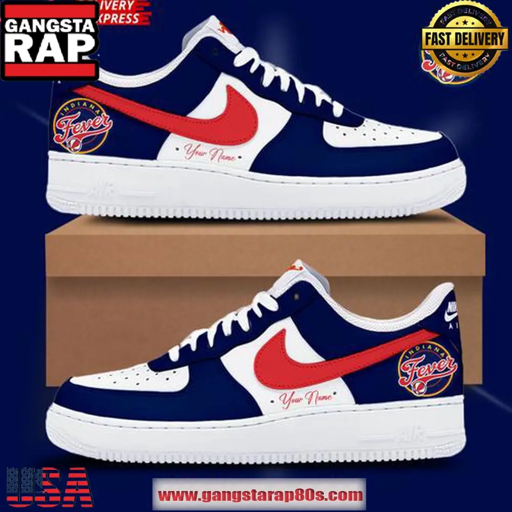 Indiana Fever WNBA 2025 Custom Air Force 1 Running Sneakers Shoes Indiana Fever WNBA 2025 Custom Air Force 1 Running Sneakers Shoes - Image 1