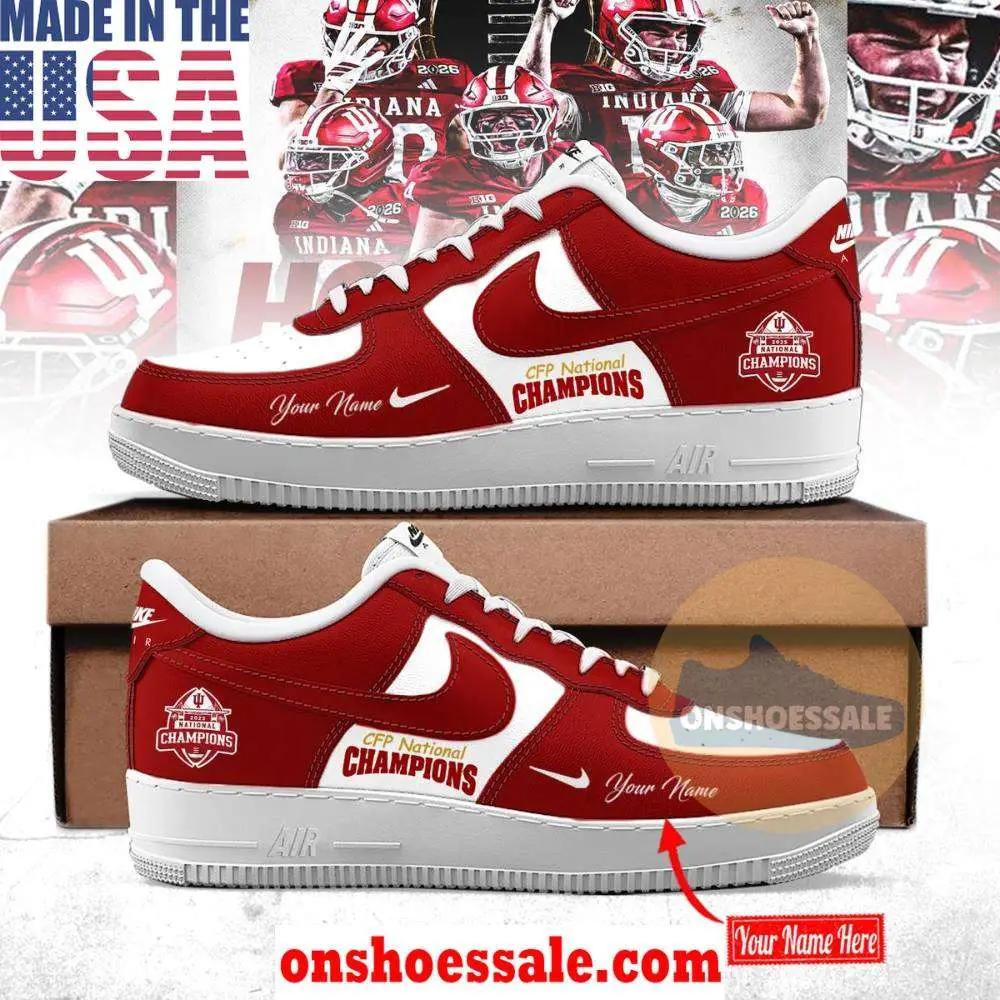 Indiana Hoosiers 2026 National Champions Air Force 1 Shoes, Gift For Fans - Best Gift Shoes
