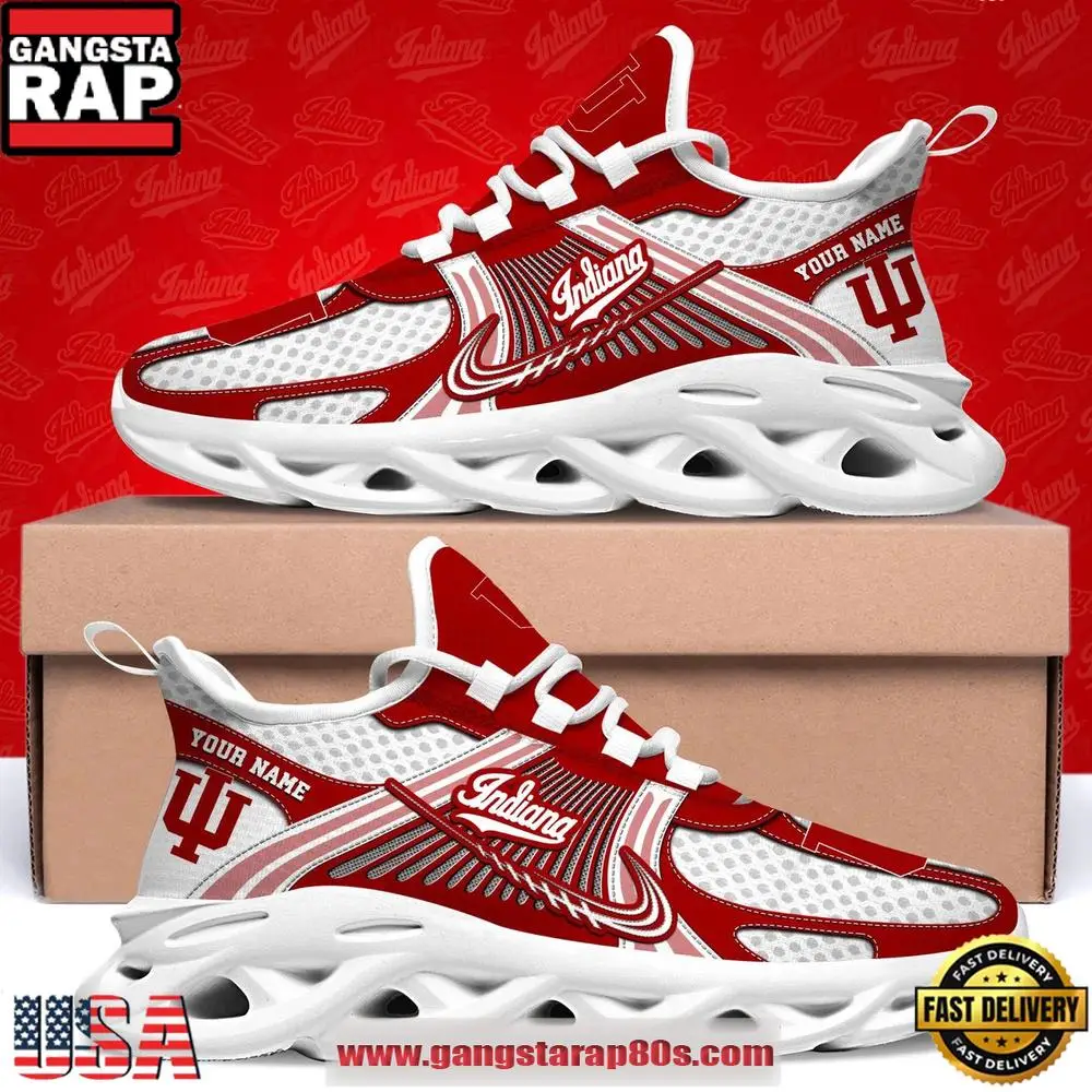 Indiana Hoosiers Custom Name Clunky Sneaker Max Soul Shoes Indiana Hoosiers Custom Name Clunky Sneaker Max Soul Shoes - Image 1