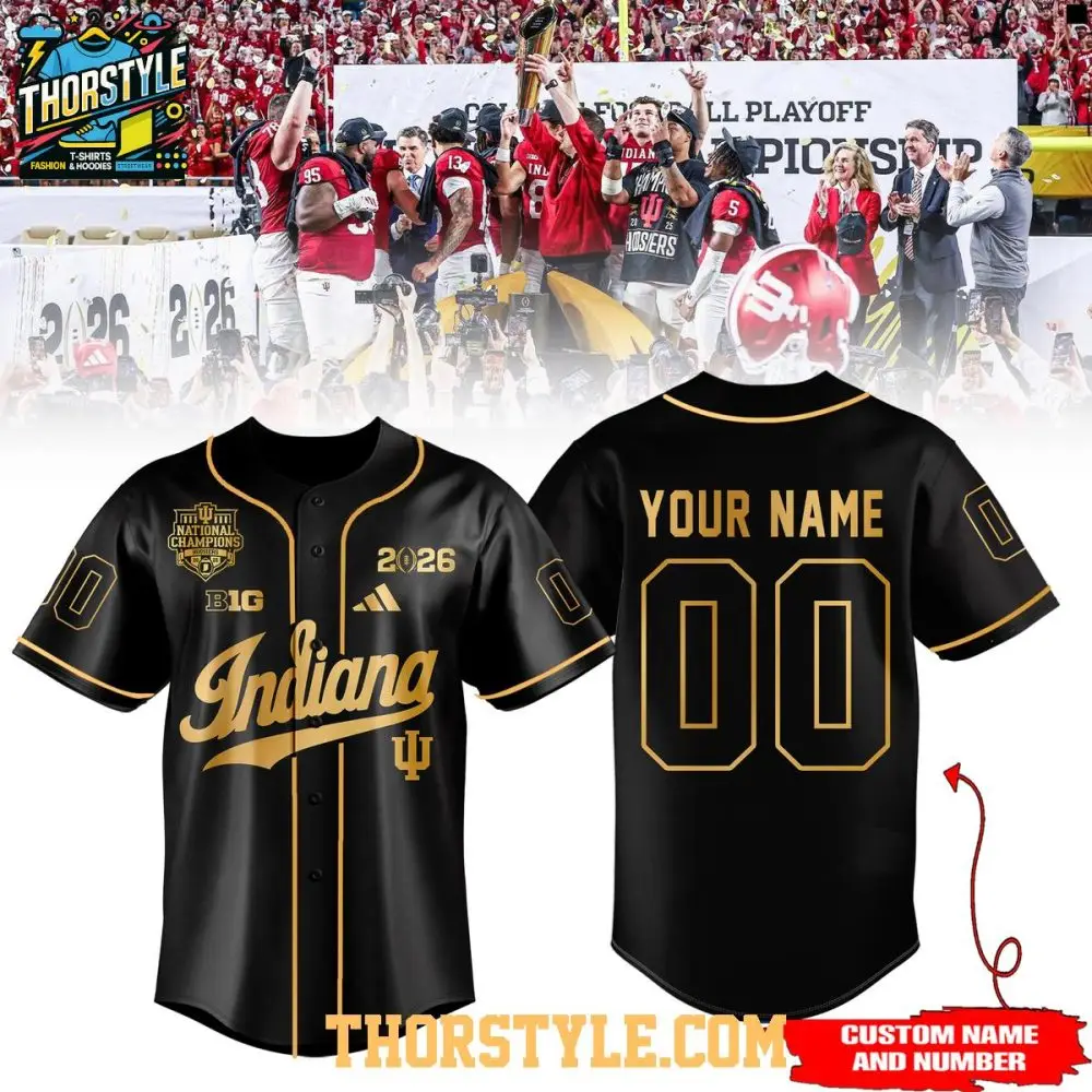 Indiana Hoosiers National Champions 2025 Personalized Baseball Jersey