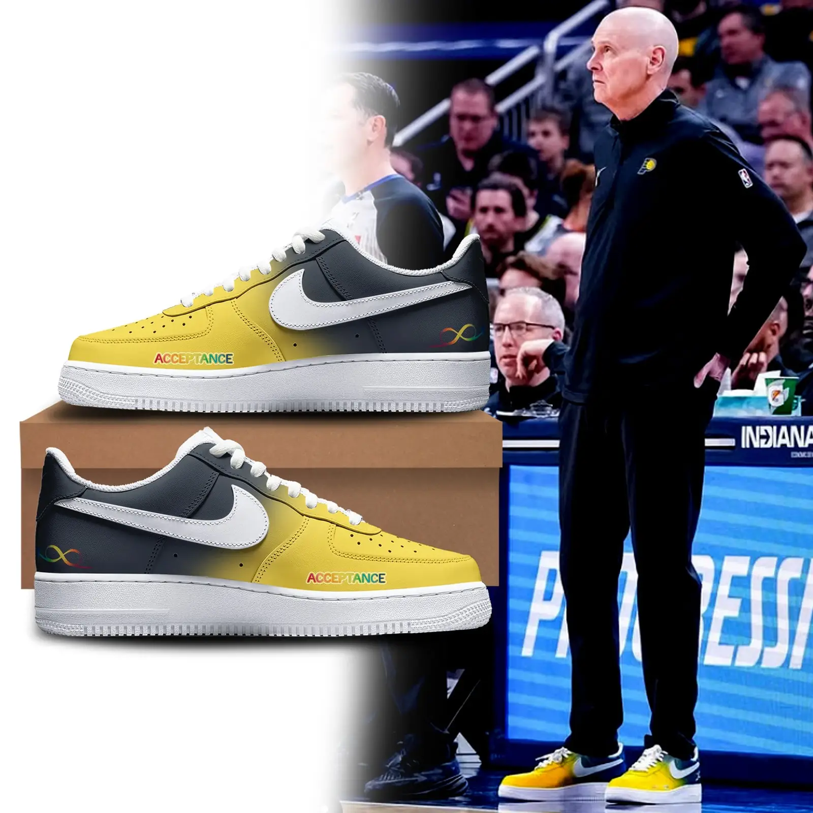Indiana Pacers Autism Awareness Air Force 1 Shoes Sneakers Merch Basketball Fan Gift Ideas Indiana Pacers Autism Awareness Air Force 1 Shoes Sneakers Merch Basketball Fan Gift Ideas - Image 1