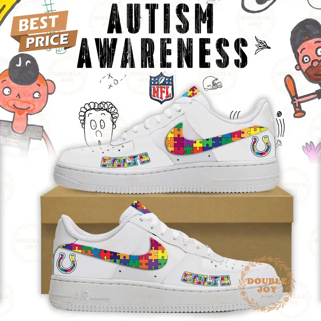Indianapolis Colts x Autism Awareness 2025 Air Force 1 Sneakers