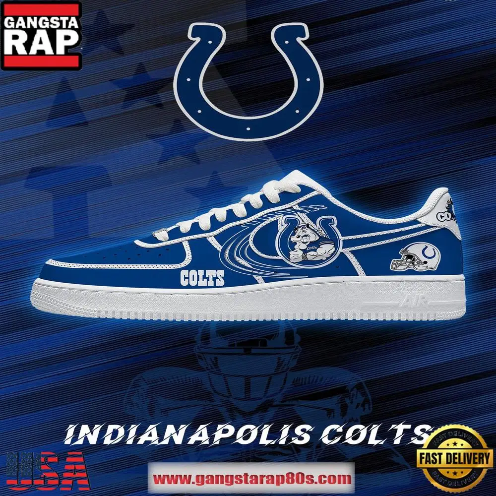 Indianapolis Football NFL Team Logo Air Force 1 Sneakers Shoes Sneakers
