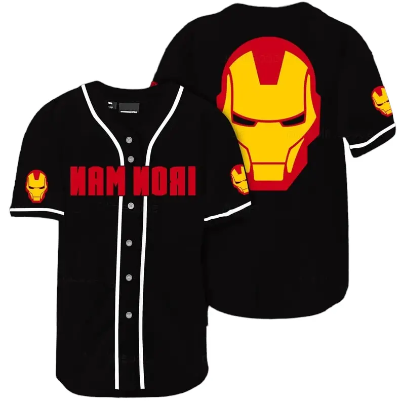 Iron Man Baseball Jersey - Iconic Superhero Design, Comfortable Fit, Perfect Gift For Fans