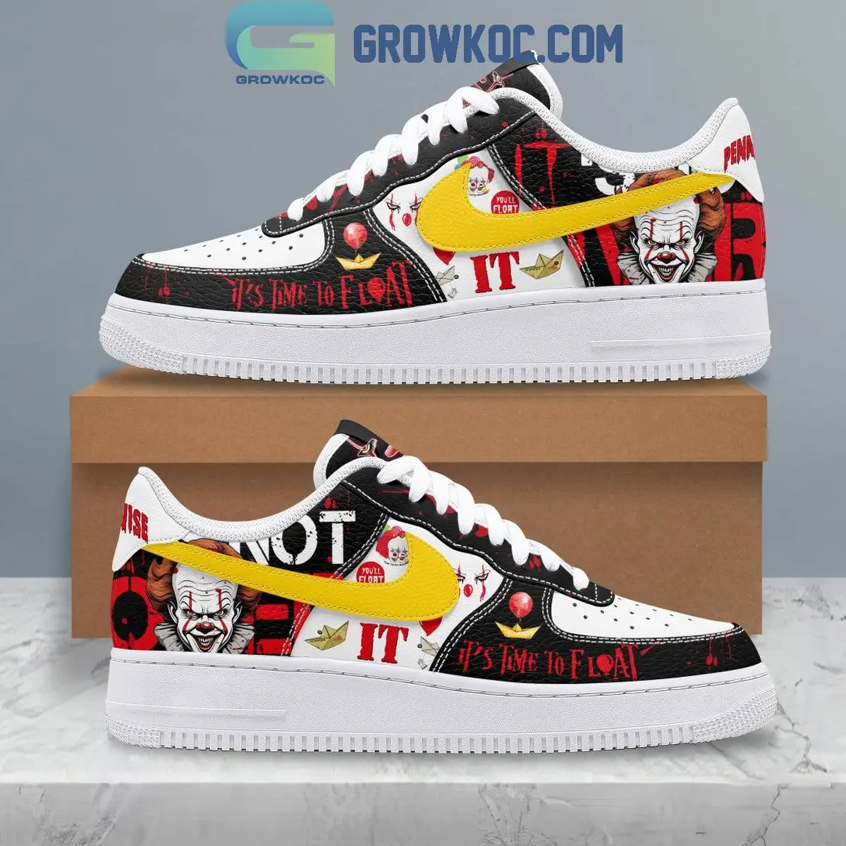 IT Halloween It's Time To Float Air Force 1 Shoes IT Halloween It's Time To Float Air Force 1 Shoes - Image 1