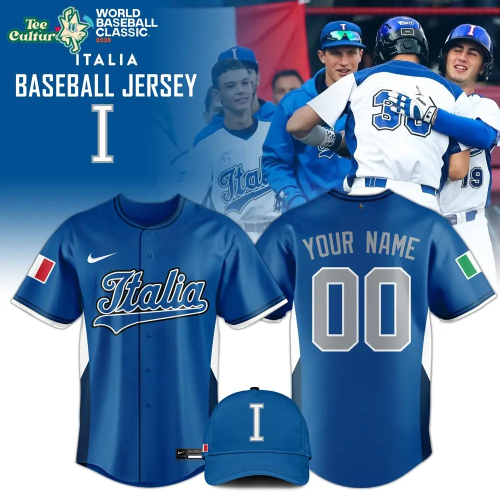 Italia Baseball 2026 World Baseball Classic Jersey Limited Edition Blue