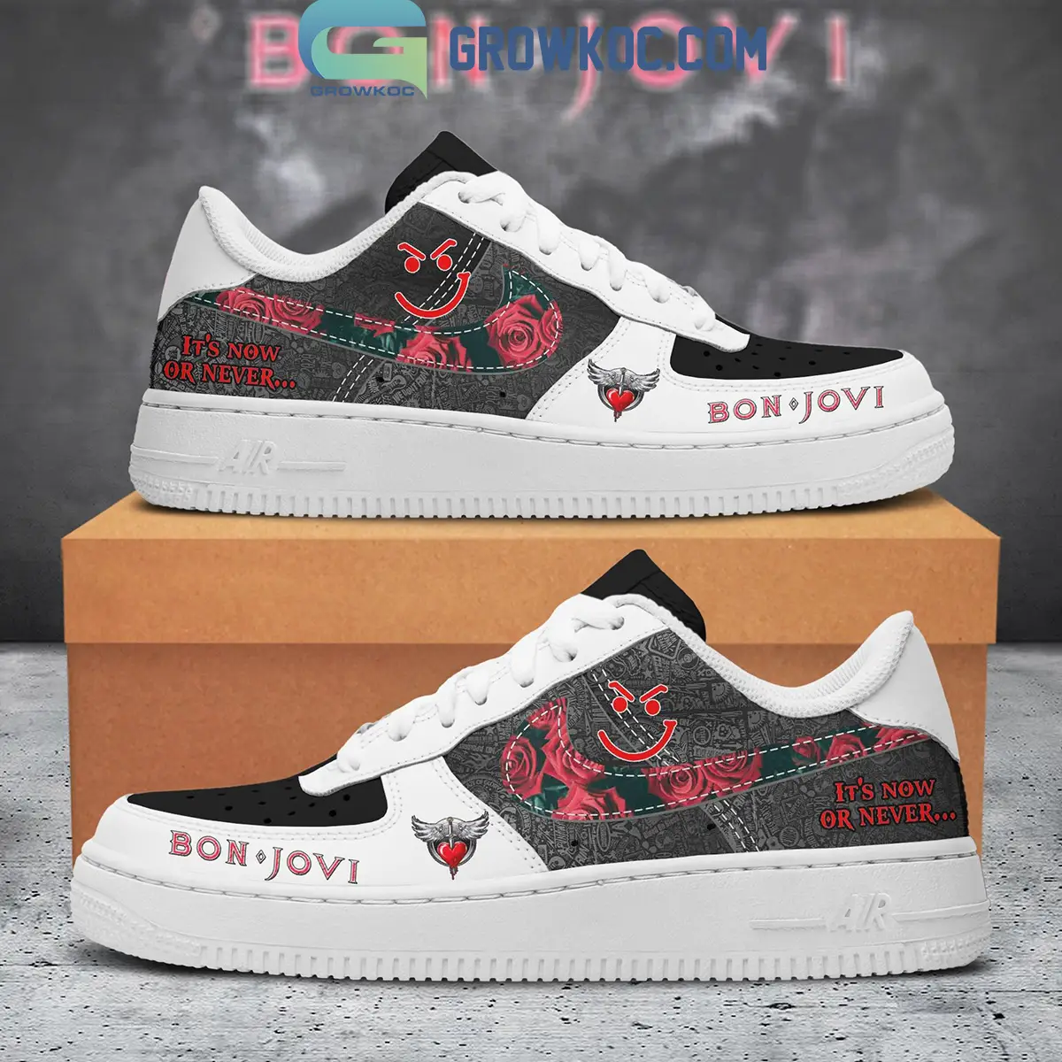 It's Now Or Never Bon Jovi Air Force 1 Shoes
