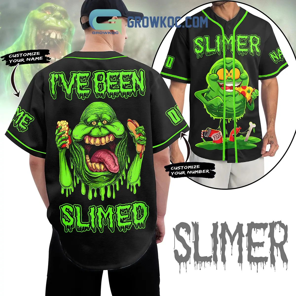 I've Been Slimer Monster Personalized Baseball Jersey