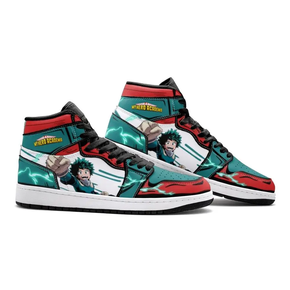 Izuku Midoriya - Deku My Hero J1 High Top Shoes Izuku Midoriya - Deku My Hero J1 High Top Shoes - Image 1
