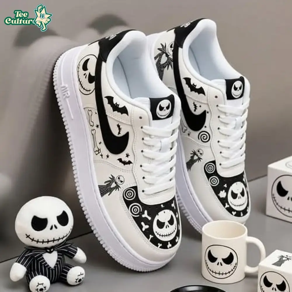 Jack Skellington Nightmare Before Christmas  Casual Sneakers Genuine Leather AF1 Shoes