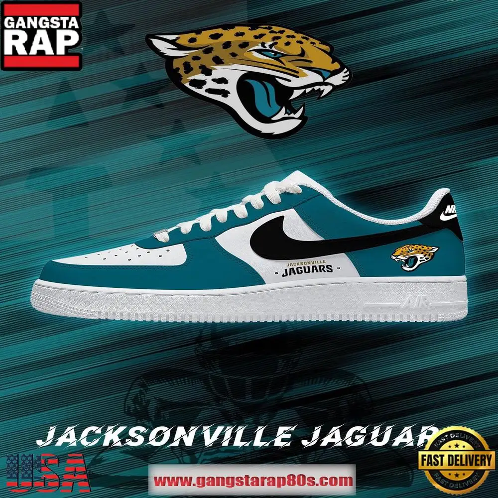 Jacksonville Football Limited NFL Air Force 1 Sneakers Shoes Jacksonville Football Limited NFL Air Force 1 Sneakers Shoes - Image 1