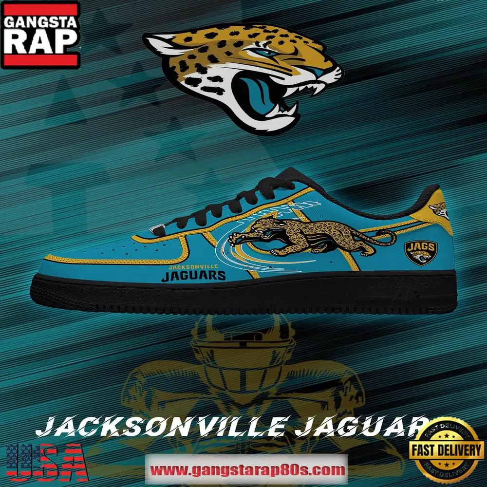 Jacksonville Football NFL Team Logo Air Force 1 Sneakers Shoes Sneakers