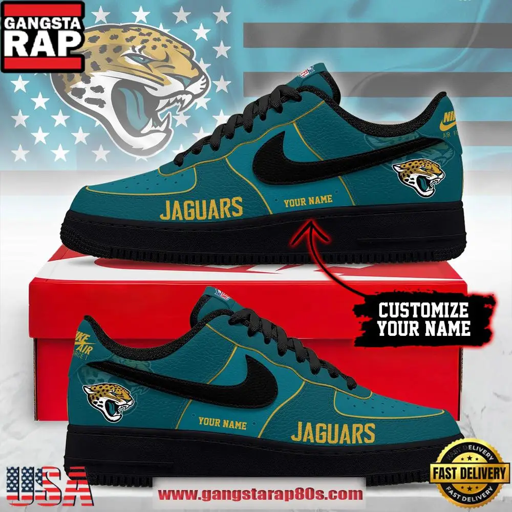 Jacksonville Jaguars New 2026 Version NFL Custom Air Force 1 Running Sneakers Shoes