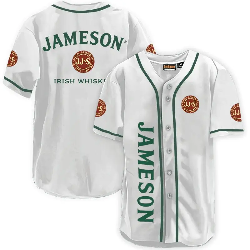 Jameson White Baseball Jersey - Tazila