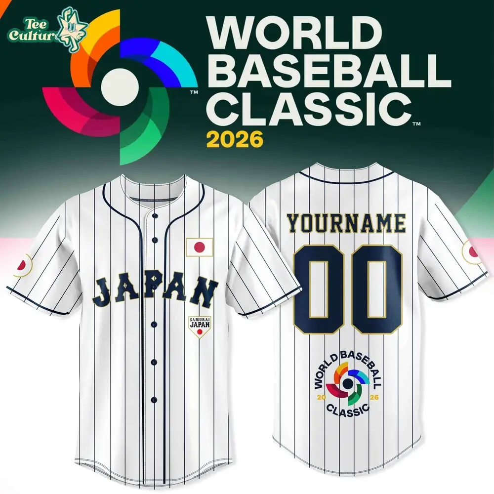 Japan Baseball 2026 World Baseball Classic-Design For Fan-3D Baseball Jersey - White