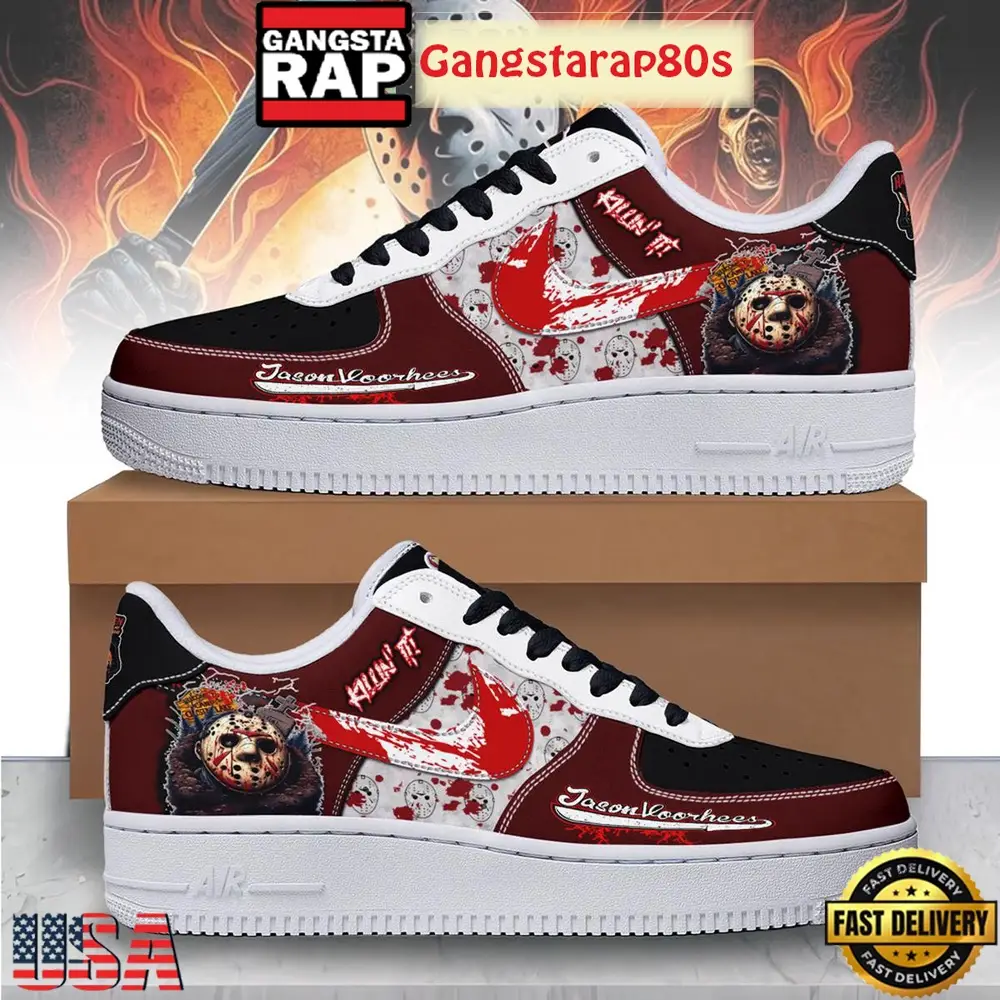 Jason Voorhees Killin' It Air Force 1 Shoes Running Sneakers