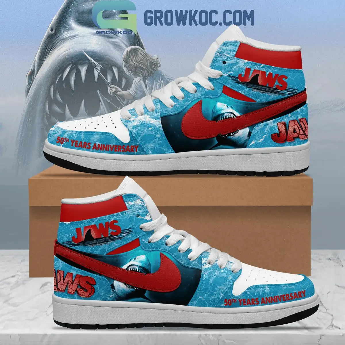 Jaws 50th Anniversary Celebration Air Jordan 1 Shoes