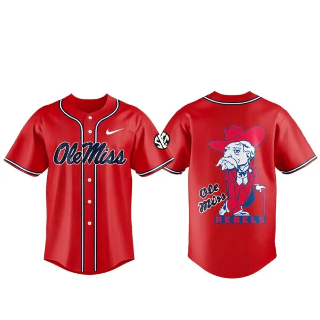 Jaxson Dart x Ole Miss Rebels Baseball Jersey - Tazila