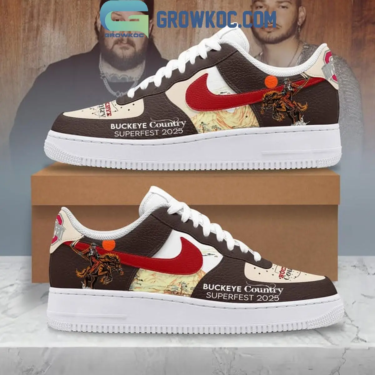 Jelly Roll And Kane Brown Buckeye Country Superfest 2025 Air Force 1 Shoes