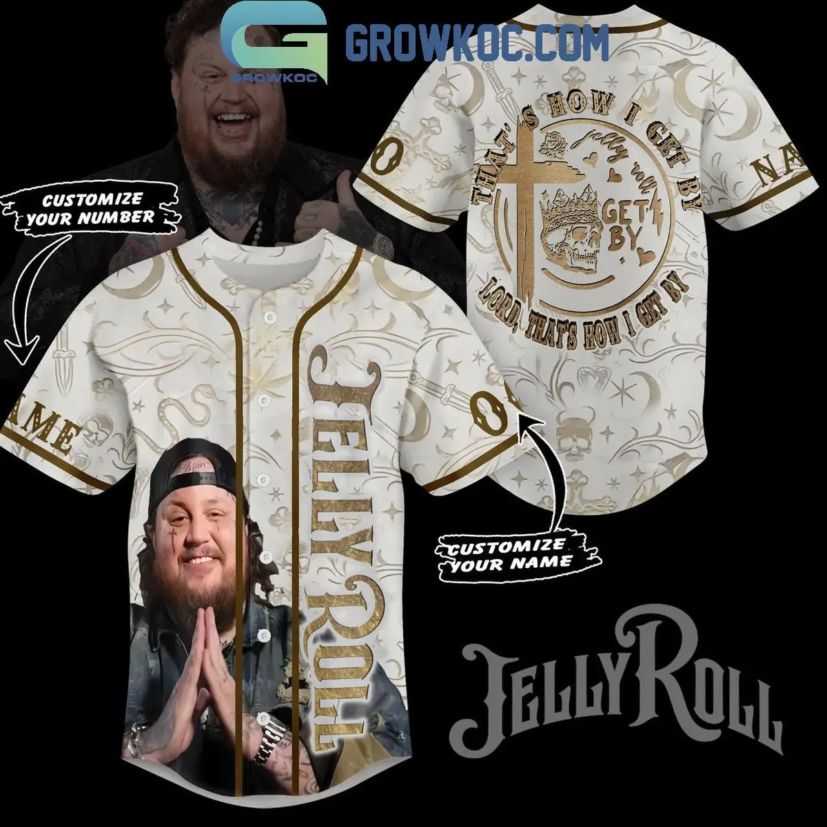 Jelly Roll That's How I Get By Lord Personalized Baseball Jersey