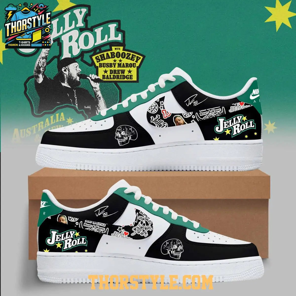 Jelly Roll The Down Under Tour Air Force 1 Shoes 2025 Jelly Roll The Down Under Tour Air Force 1 Shoes 2025 - Image 1