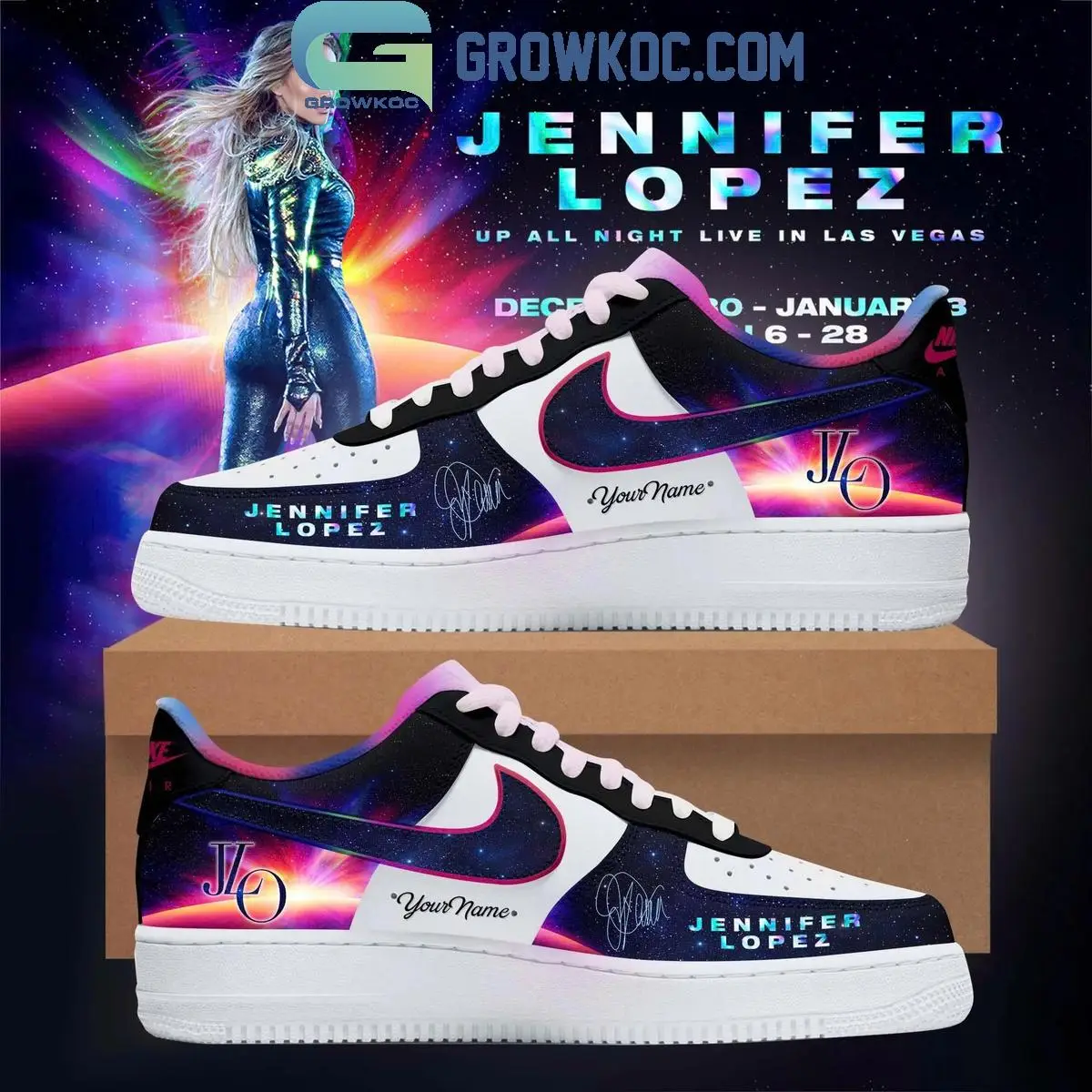 Jennifer Lopez Up All Night Live In Las Vegas Air Force 1 Shoes