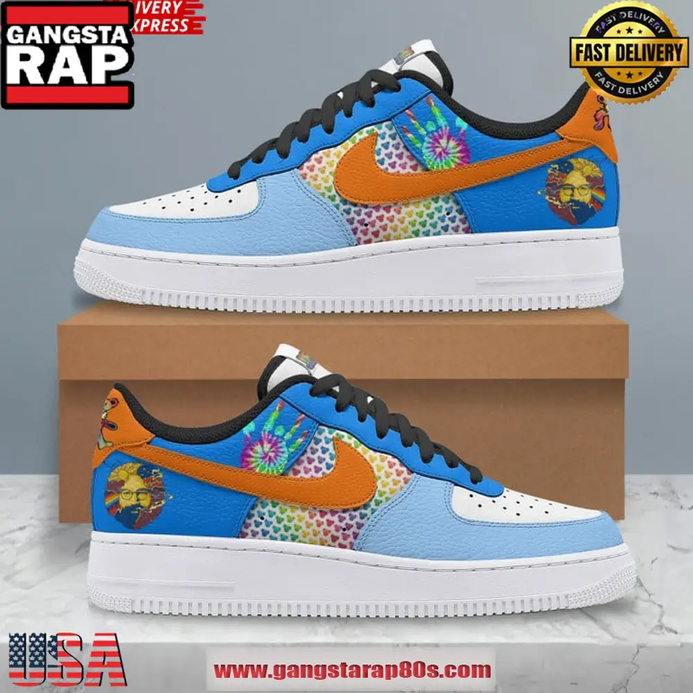 Jerry Garcia and Grateful Dead Special Edition Air Force 1 Running Sneakers Shoes