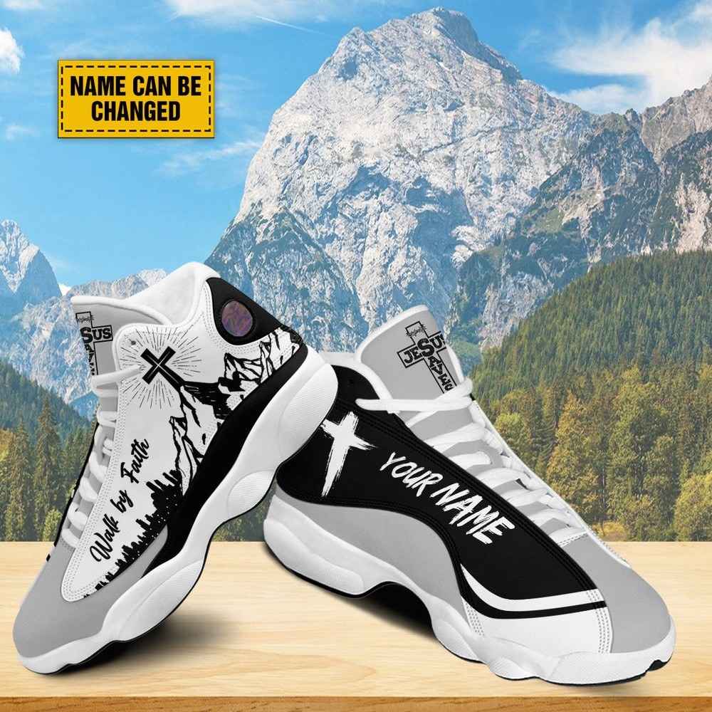 Jesus Cross Mountain Walk By Faith Personalized JD13 Shoes