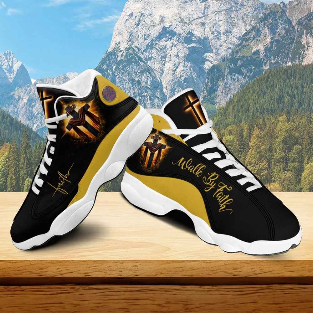 Jesus Cross Walk By Faith Sparkle Cross JD13 Shoes