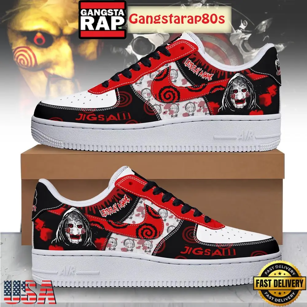 Jigsaw Lets Play A Game Halloween Air Force 1 Shoes Running Sneakers