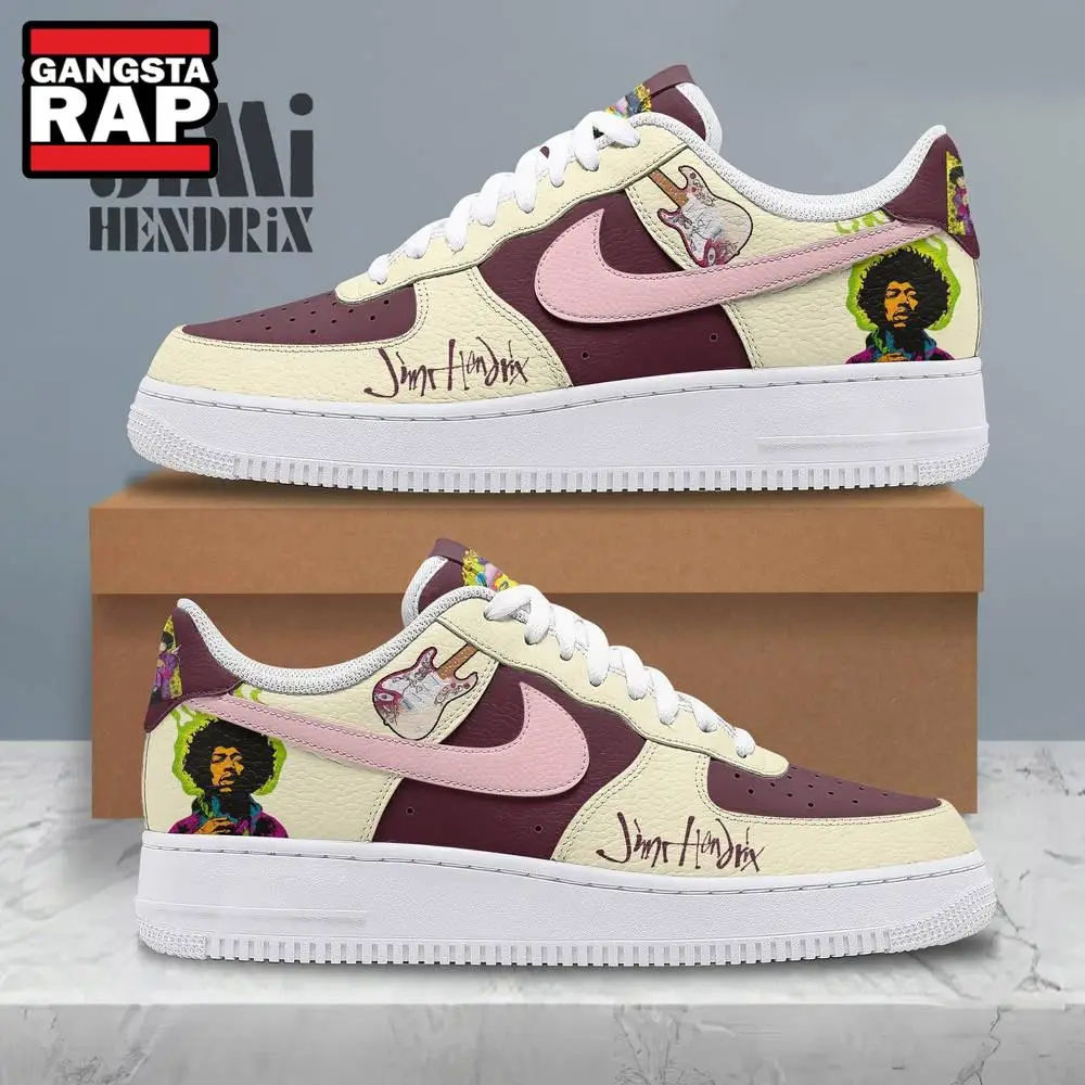 Jimi Hendrix Music Air Force 1 Shoes Sneaker Jimi Hendrix Music Air Force 1 Shoes Sneaker - Image 1