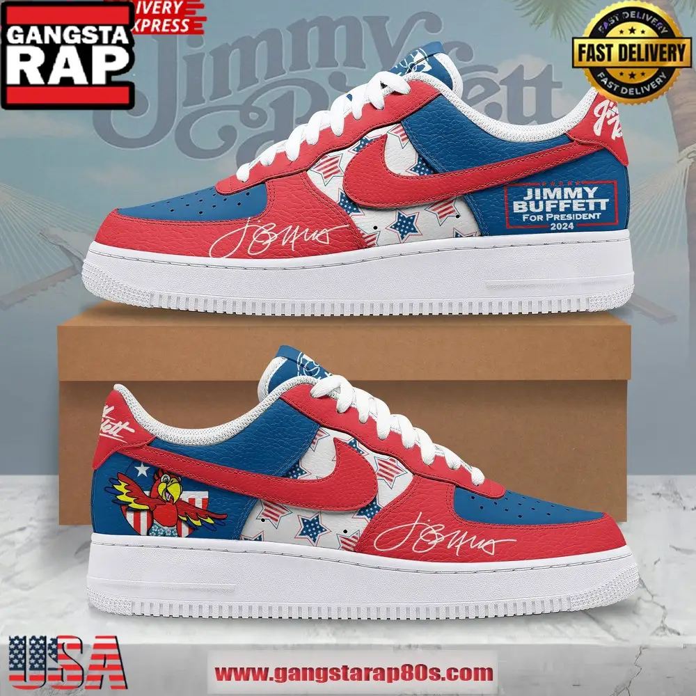 Jimmy Buffet For President 2024 New Design Air Force 1 Sneakers Shoes