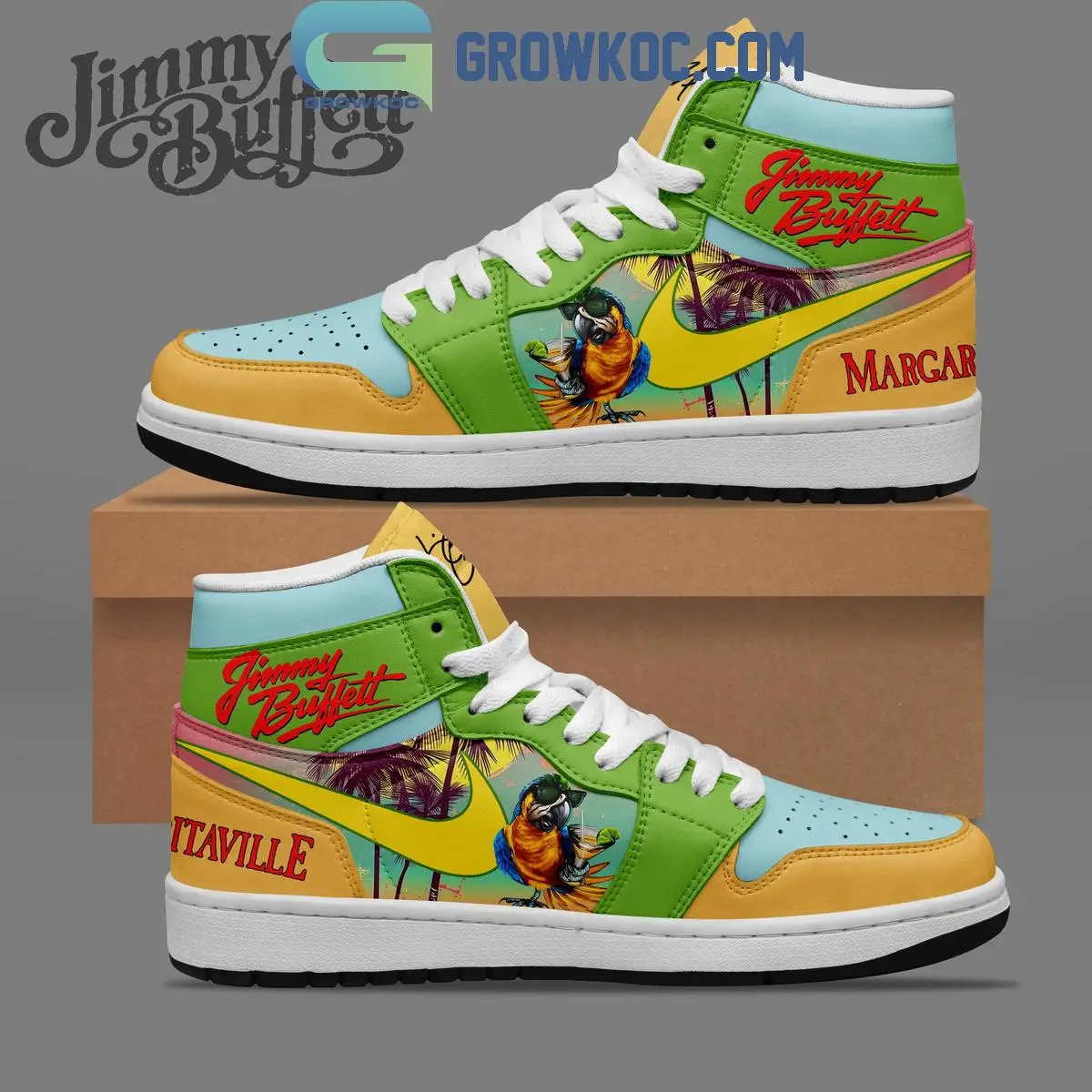 Jimmy Buffett Blame It On Buffett Air Jordan 1 Shoes Jimmy Buffett Blame It On Buffett Air Jordan 1 Shoes - Image 1