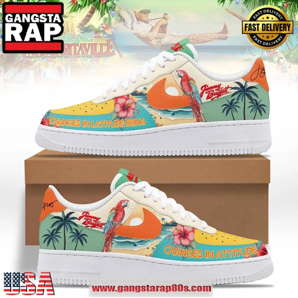 Jimmy Buffett Changes In Latitude Air Force Shoes Running Sneakers Shoes Jimmy Buffett Changes In Latitude Air Force Shoes Running Sneakers Shoes - Image 1
