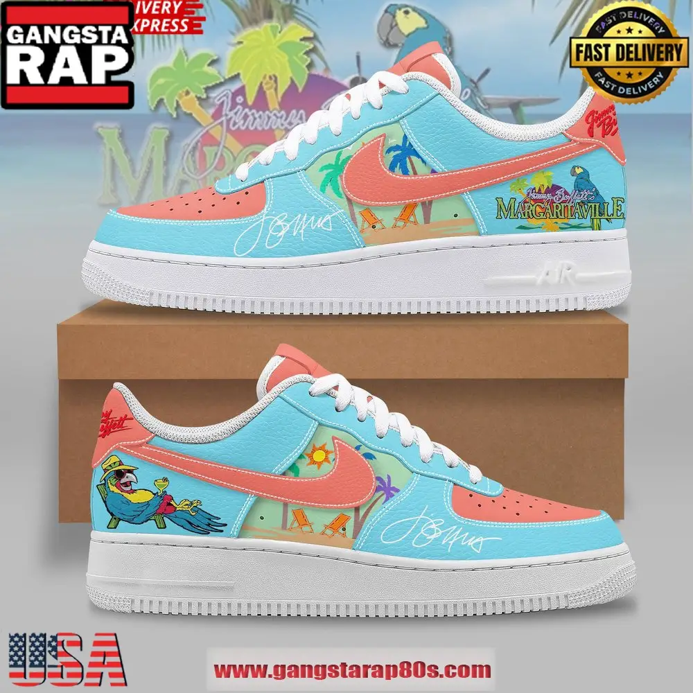 Jimmy Buffett Margaritaville Limited Edition Air Force 1 Sneakers Shoes Jimmy Buffett Margaritaville Limited Edition Air Force 1 Sneakers Shoes - Image 1
