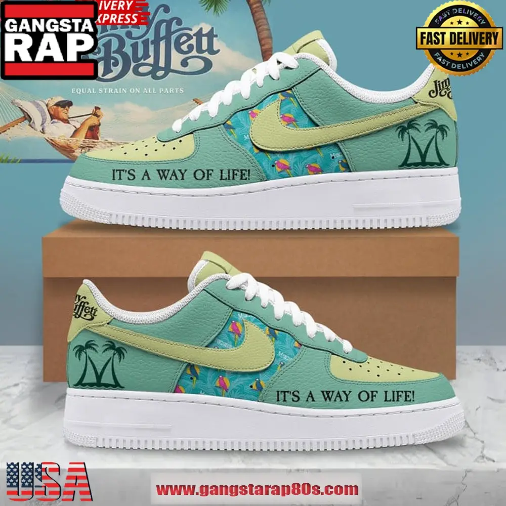 Jimmy Buffett x Nike Special Edition Air Force 1 Sneakers Shoes