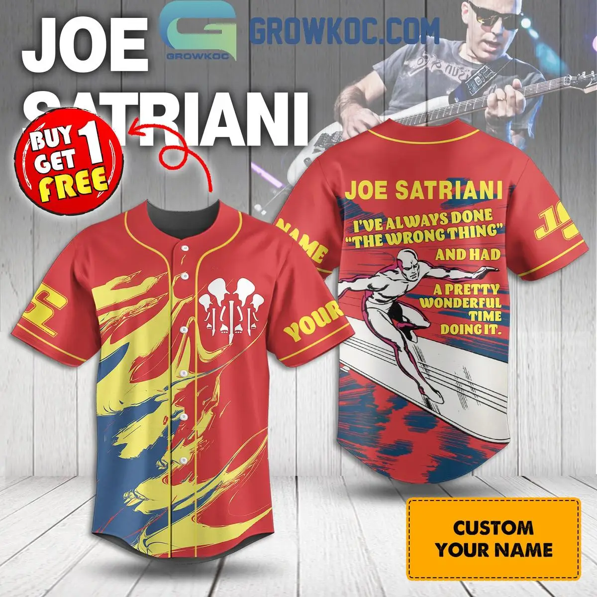 Joe Satriani I've Always Done The Wrong Thing Personalized Baseball Jersey