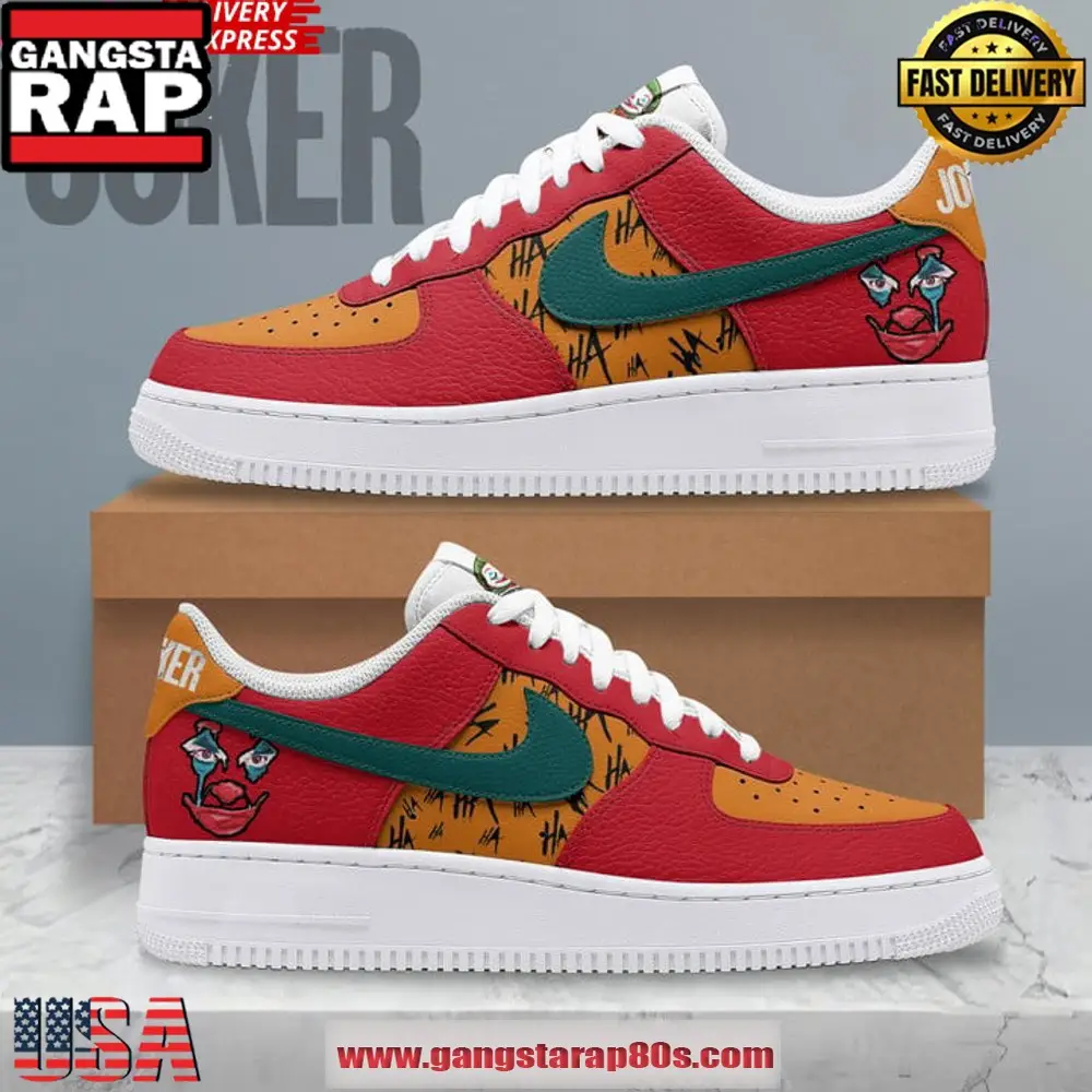 Joker Folie Deux Clown 2026 Limited Edition Nike Air Force 1 Sneakers Shoes Joker Folie Deux Clown 2026 Limited Edition Nike Air Force 1 Sneakers Shoes - Image 1