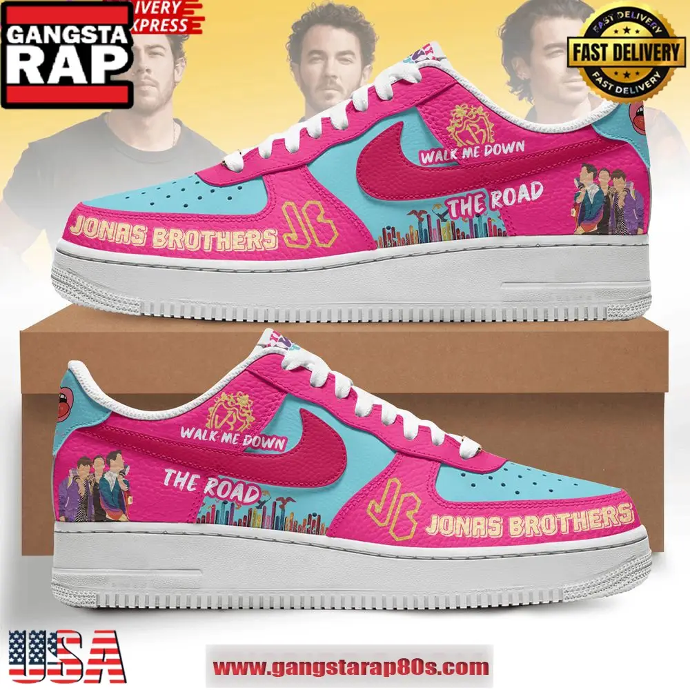 Jonas Brothers Walk Me Down The Road Air Force 1 Running Sneakers Shoes