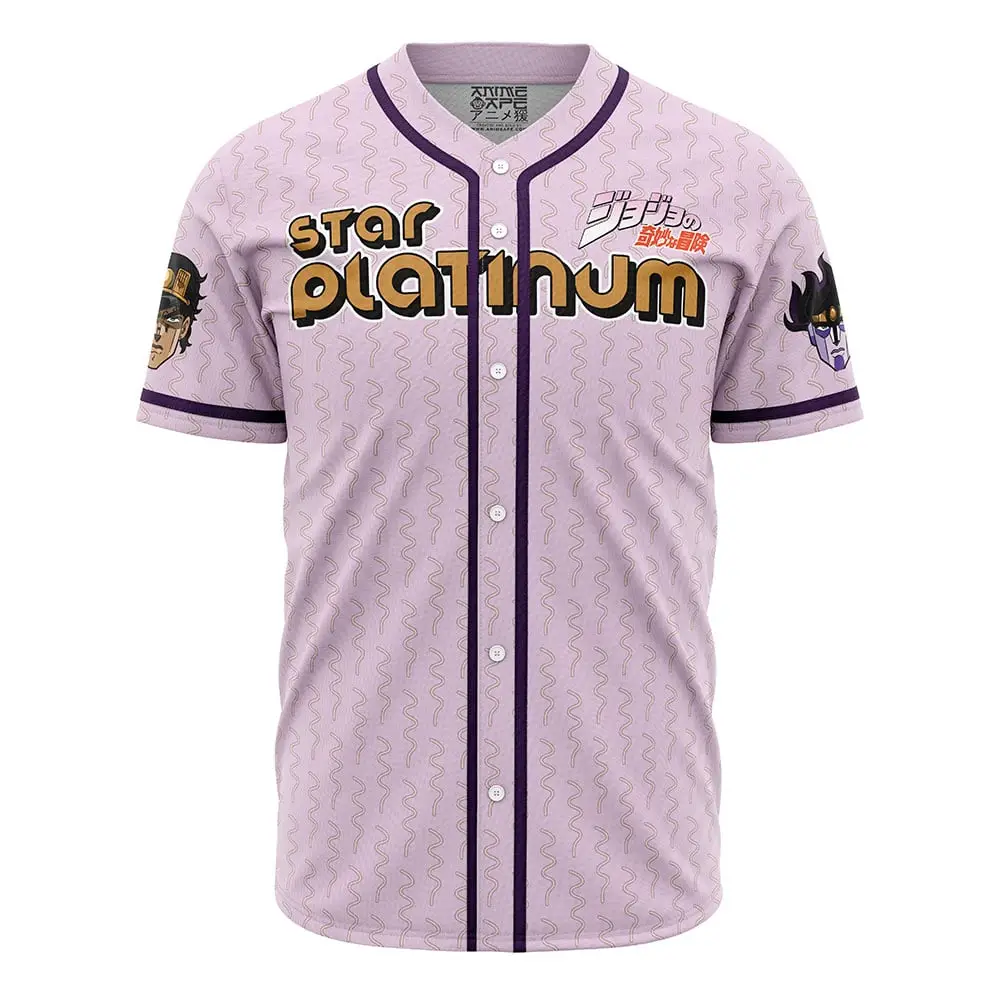 Jotaro Kujo Star Platinum Jojo’S Bizarre Adventure Baseball Jersey