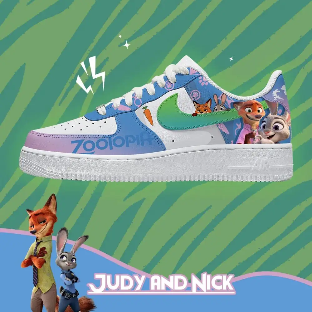 Judy Hopps Nick Wilde Zootopia Low Top Shoes