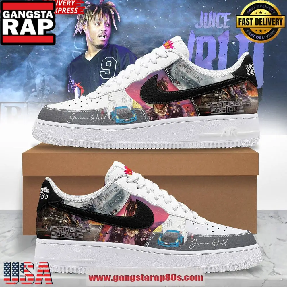 Juice WRLD Death Race For Love Edition Air Force 1 Sneakers Shoes