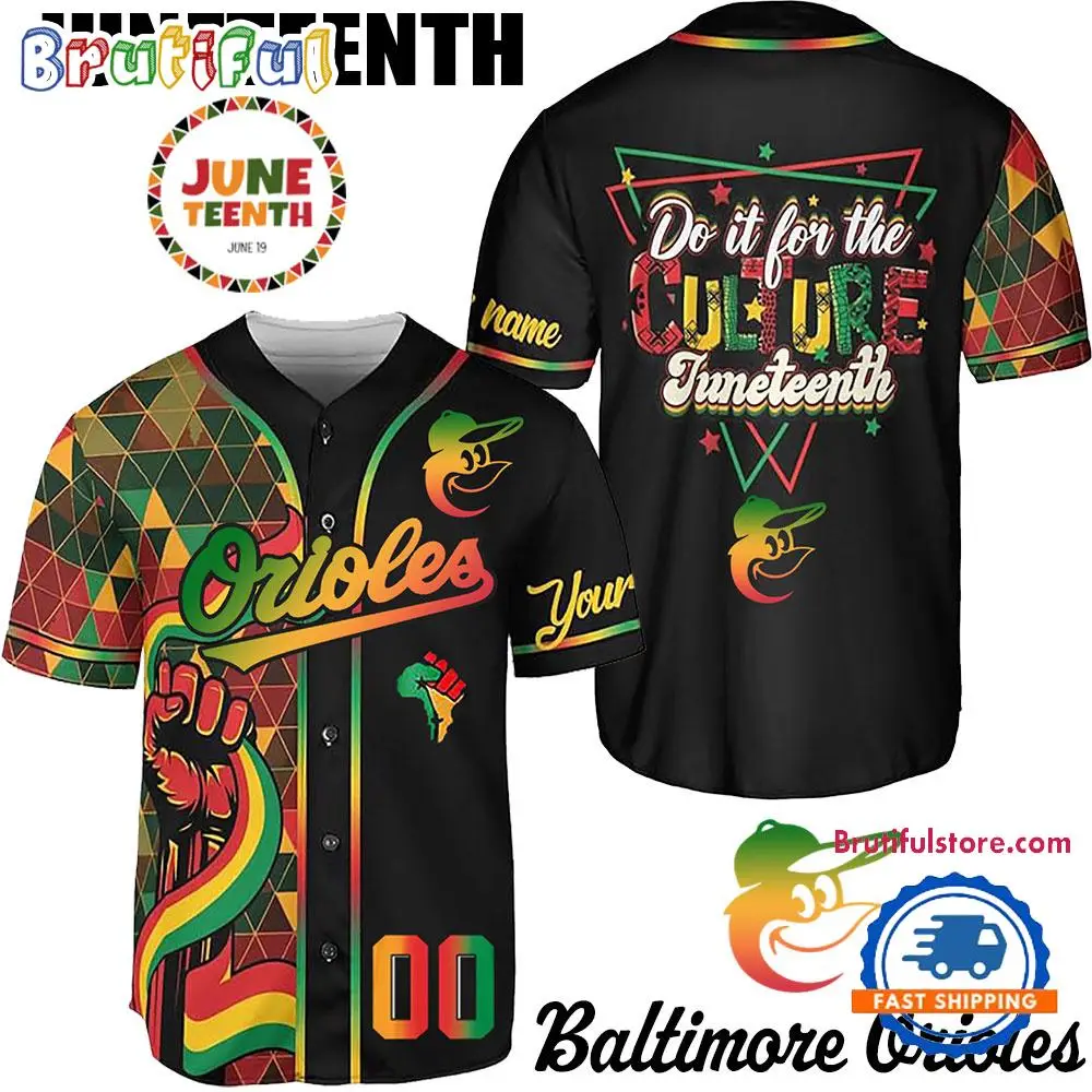 Juneteenth Day x Baltimore Orioles 2025 Baseball Jersey Shirt