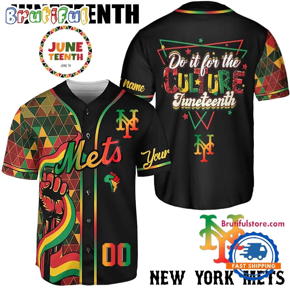 Juneteenth Day x New York Mets 2025 Baseball Jersey Shirt