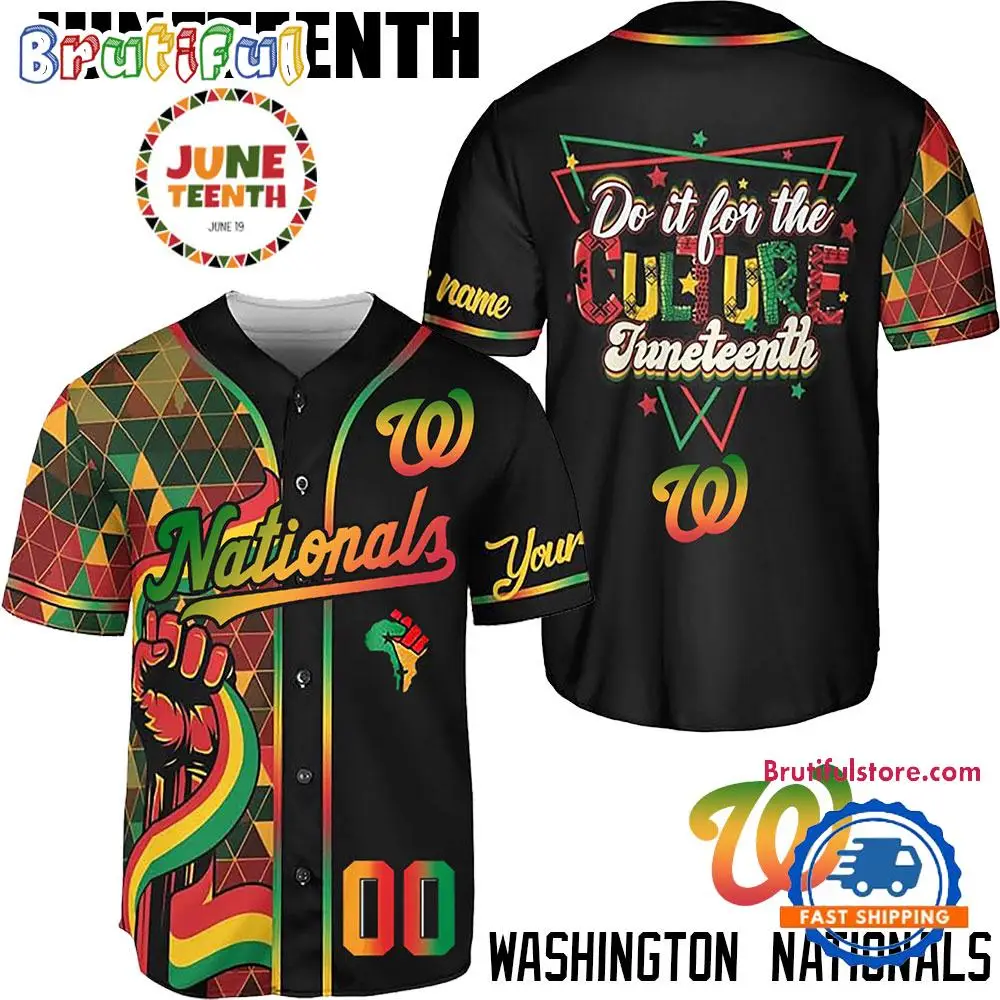 Juneteenth Day x Washington Nationals 2025 Baseball Jersey Shirt