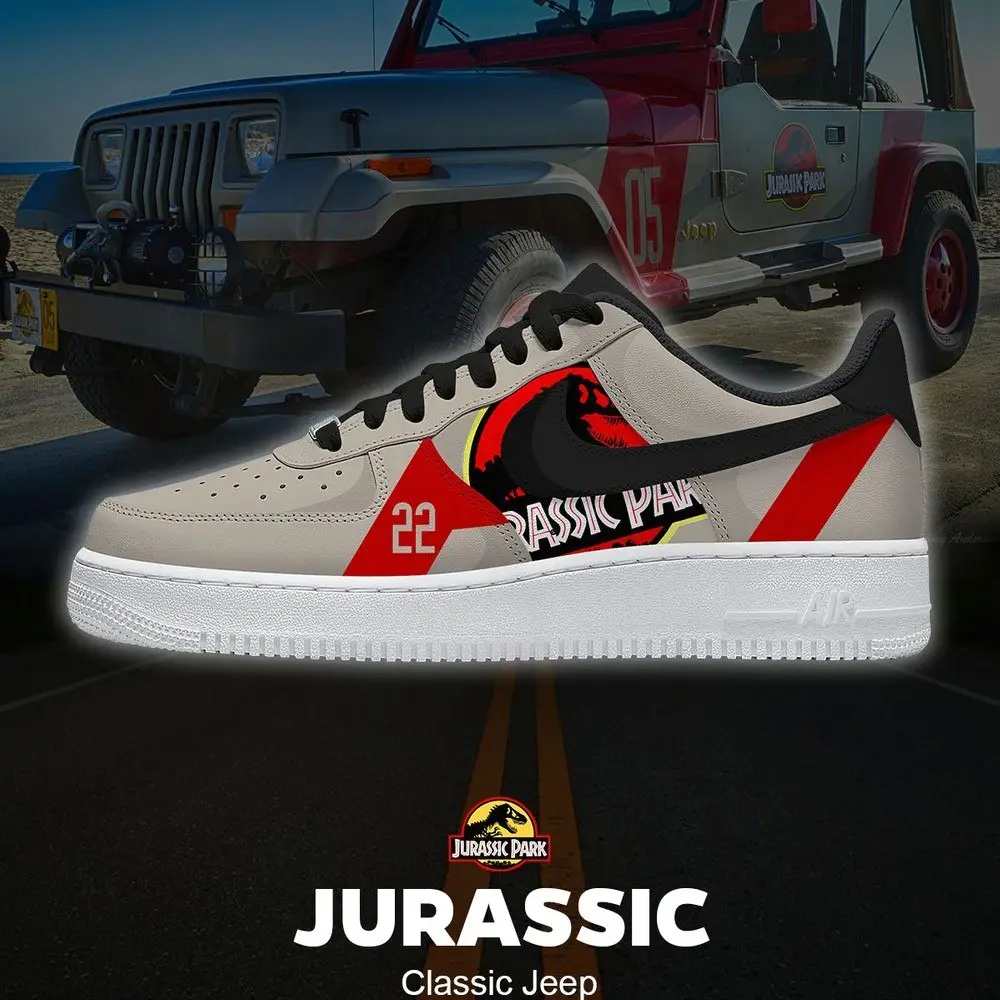Jurassic Park Classic Jeep AF1 Shoes