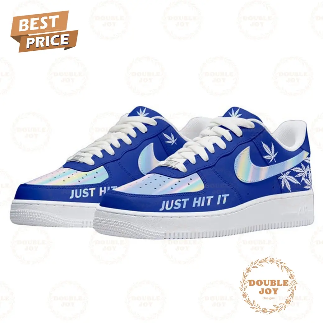 Just Hit It Blue Hologram Special Edition Air Force 1 Sneakers